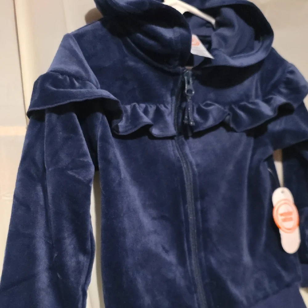 Wonder Nation Deep Blue Ruffled Jacket - Picture 4 of 6